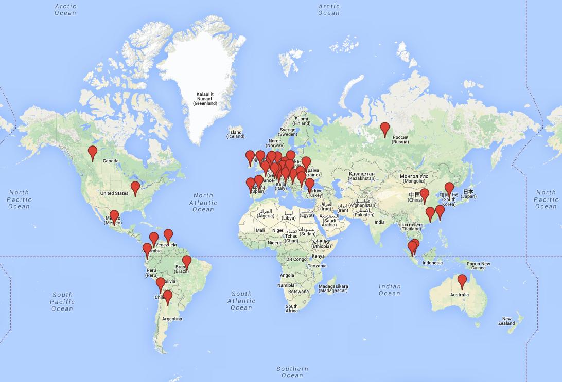 Mapa, kde všude působíme